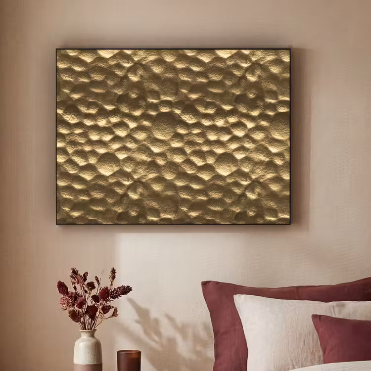 Art Frame - Gehamerd - Reliëf - Textuur - Bronsgoud — 2