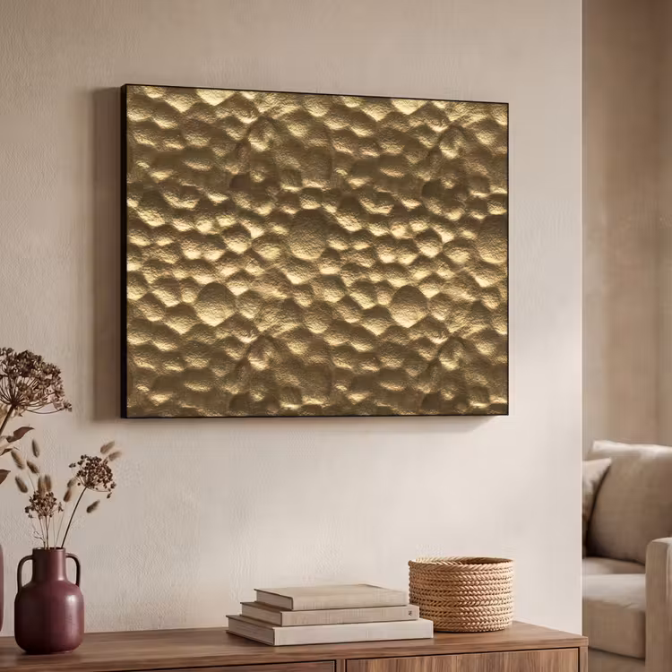 Art Frame - Gehamerd - Reliëf - Textuur - Bronsgoud — 4