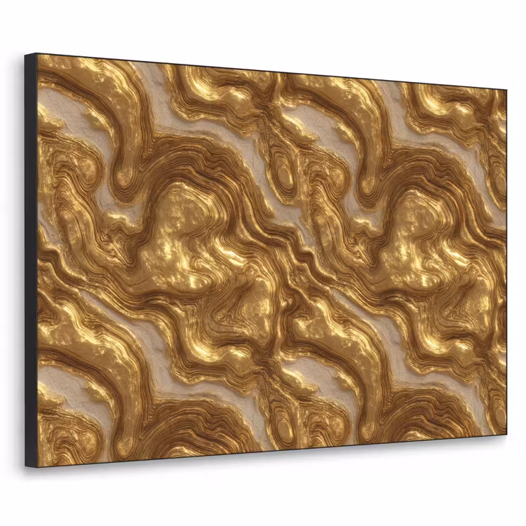 Art Frame - Golven - Organisch - Goud - Crème — 1