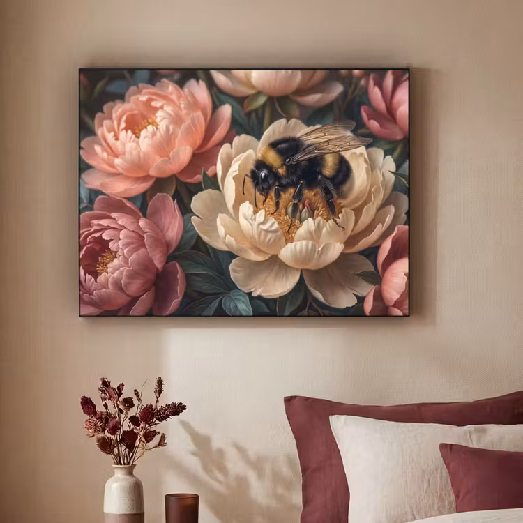 Art Frame - Bloemen - Insect - Natuur - Roze — 2