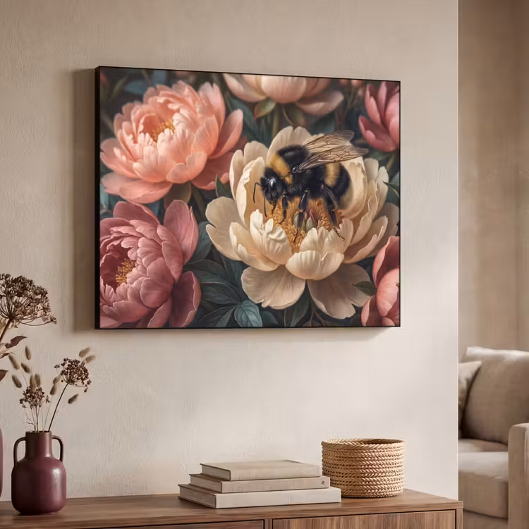 Art Frame - Bloemen - Insect - Natuur - Roze — 4