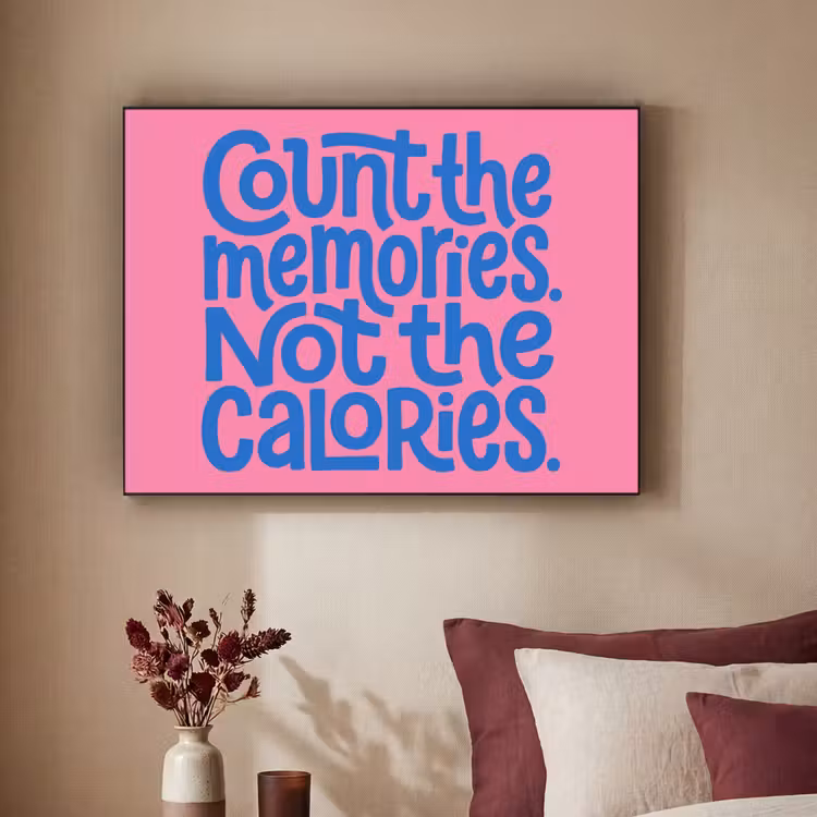 Art Frame - Memories - Roze - Blauw - Quote — 2
