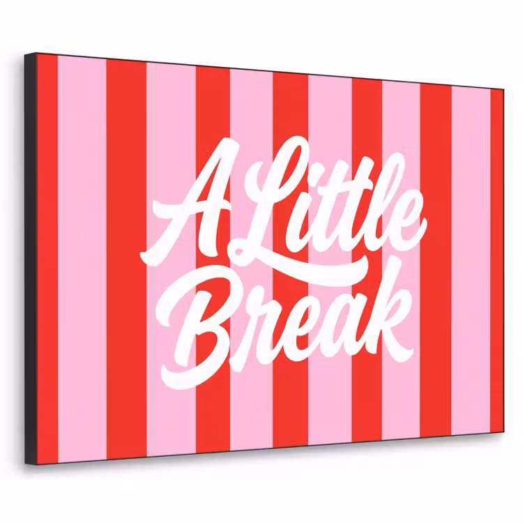 Art Frame - A Little Break - Strepen - Rood - Roze — 1