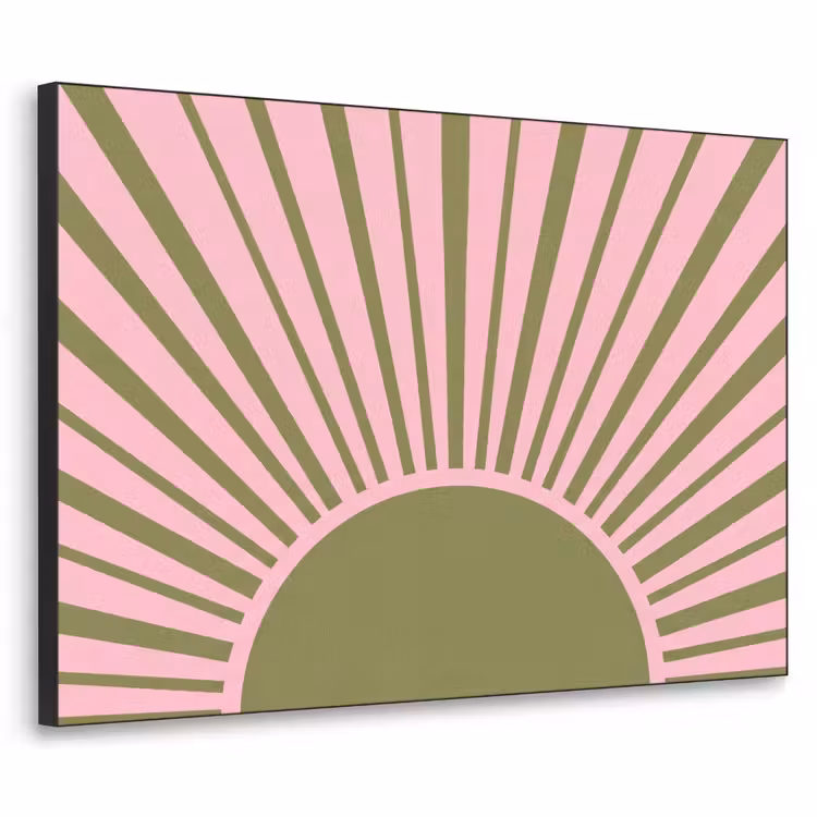 Art Frame - Abstract - Stralen - Grafisch - Roze - Groen — 1