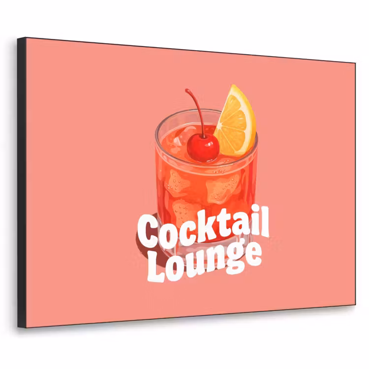 Art Frame - Cocktail Lounge - Glas - Koraal — 1