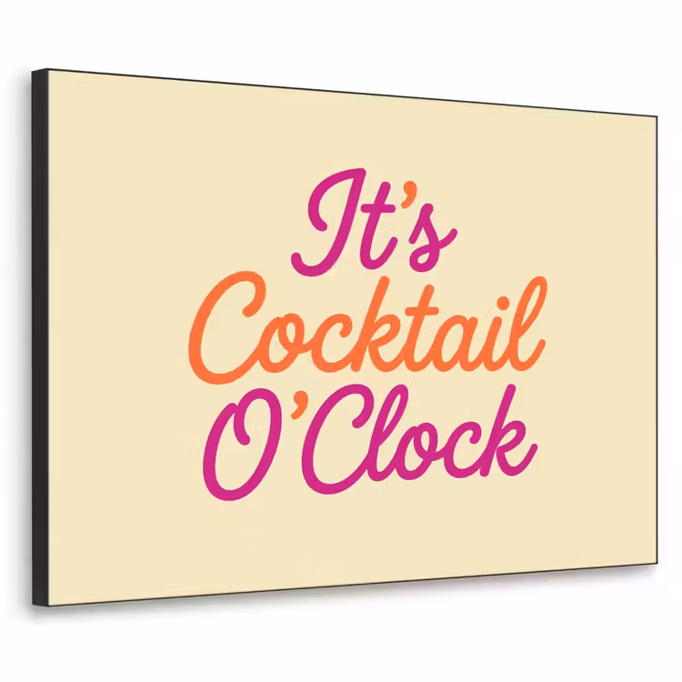 Art Frame - Cocktail O'Clock - Geel - Retro — 1