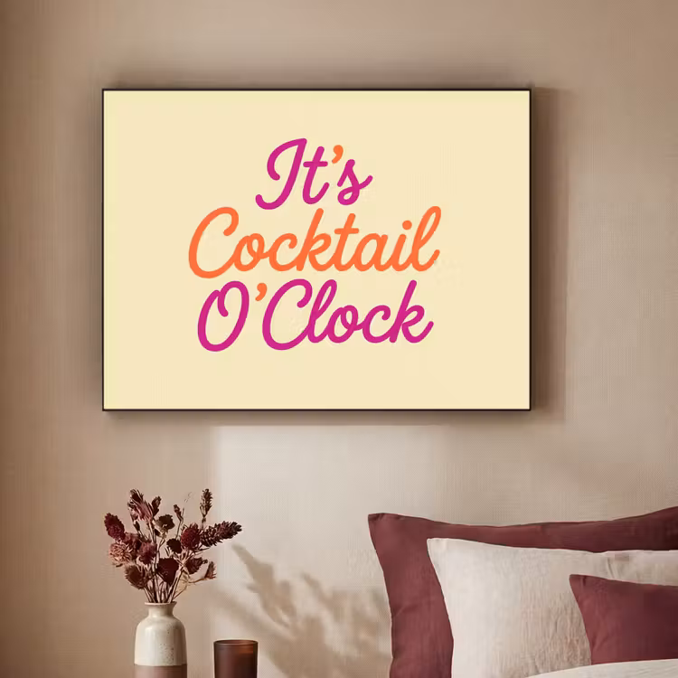 Art Frame - Cocktail O'Clock - Geel - Retro — 2
