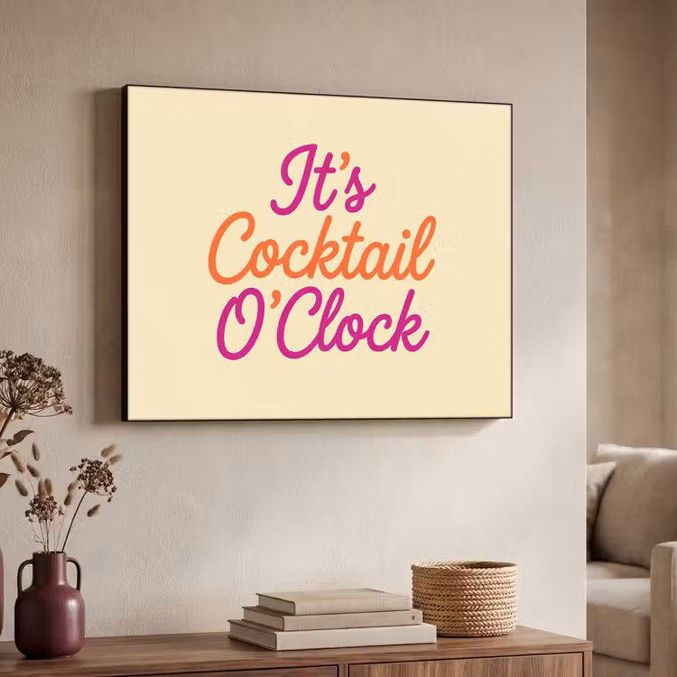 Art Frame - Cocktail O'Clock - Geel - Retro — 4