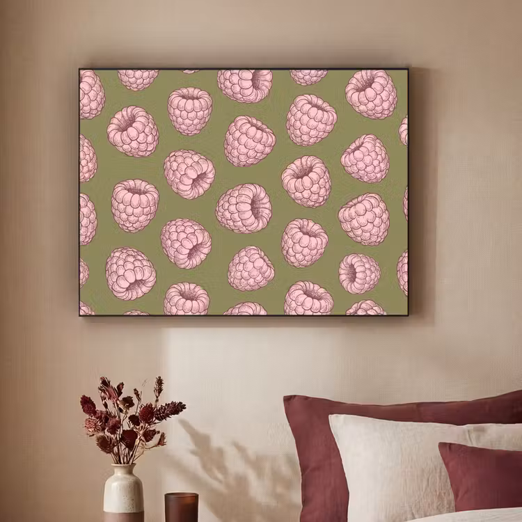 Art Frame - Eten - Patroon - Illustratie - Roze - Groen — 2