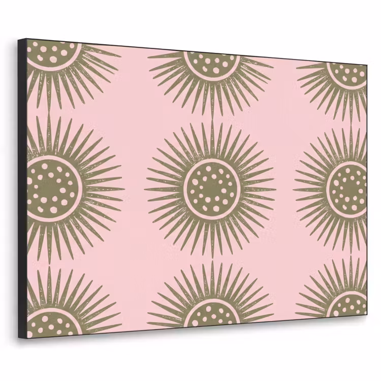 Art Frame - Bloemen - Patroon - Abstract - Roze - Groen — 1