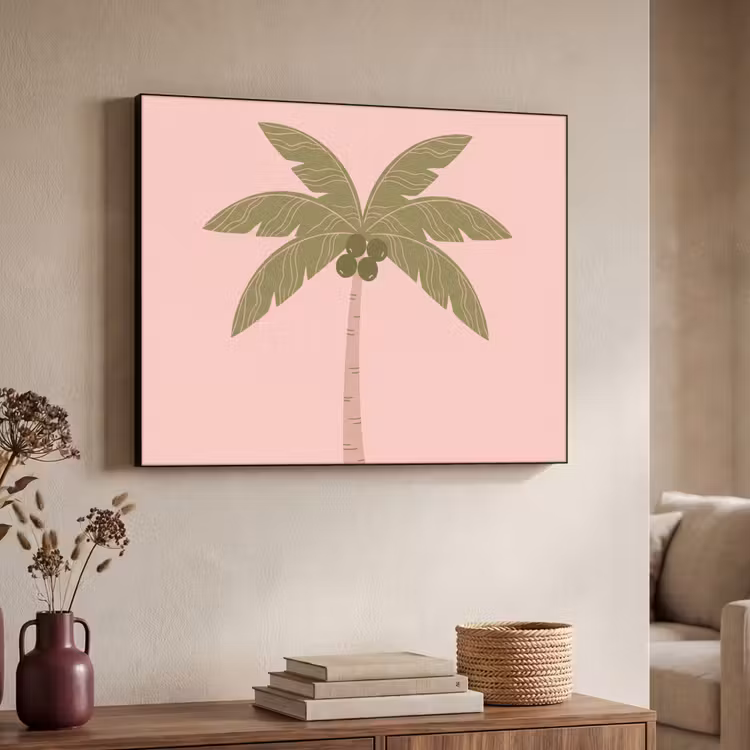 Art Frame - Boom - Palm - Natuur - Illustratie - Roze — 4