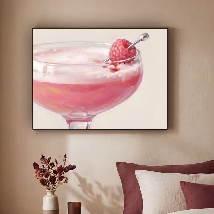Art Frame - Cocktail - Framboos - Drank - Modern - Roze — 2