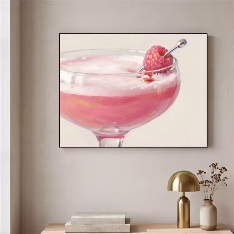 Art Frame - Cocktail - Framboos - Drank - Modern - Roze — 3