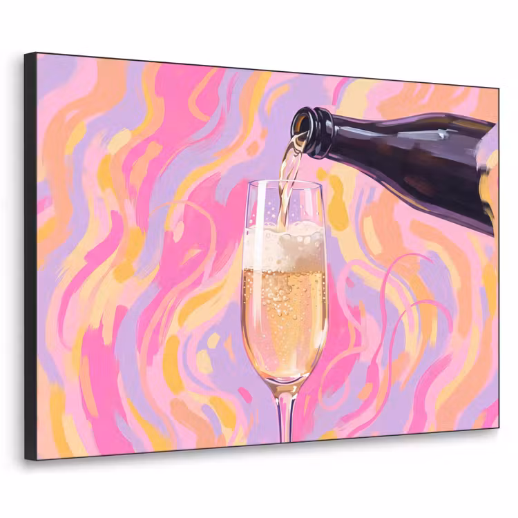 Art Frame - Drank - Inschenken - Feest - Abstract - Roze — 1