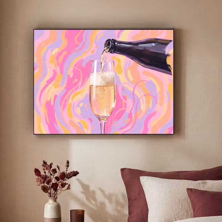 Art Frame - Drank - Inschenken - Feest - Abstract - Roze — 2