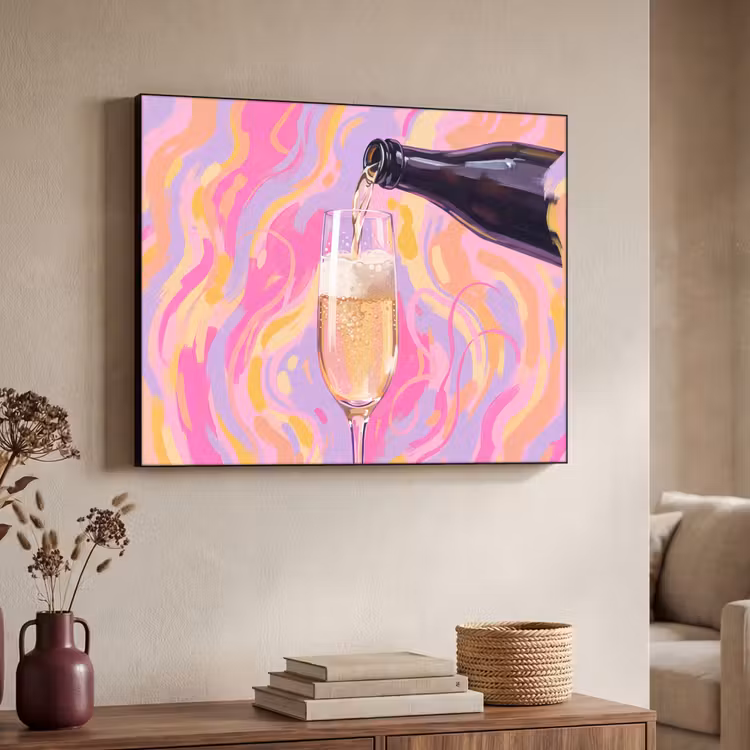 Art Frame - Drank - Inschenken - Feest - Abstract - Roze — 4