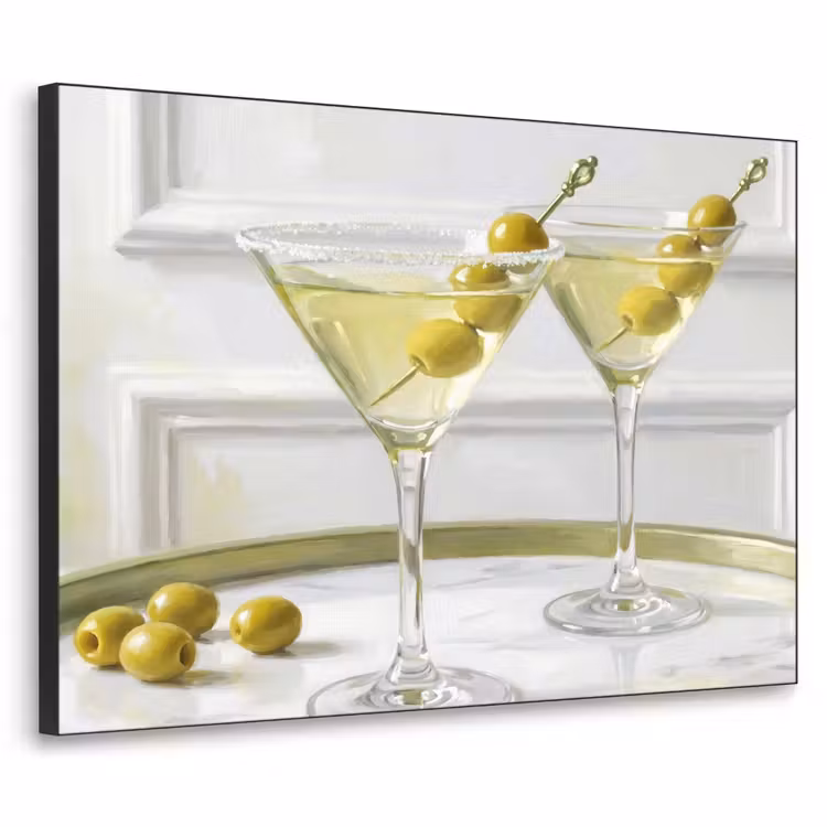 Art Frame - Drank - Martini - Olijven - Modern - Wit — 1