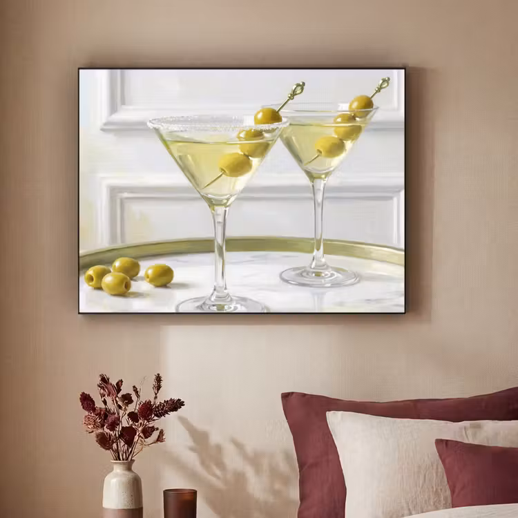 Art Frame - Drank - Martini - Olijven - Modern - Wit — 2