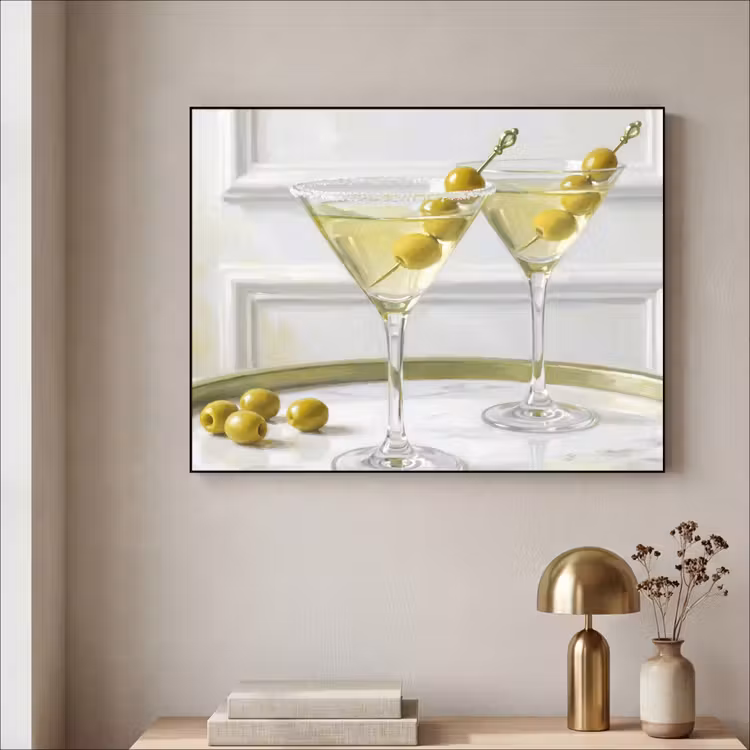 Art Frame - Drank - Martini - Olijven - Modern - Wit — 3