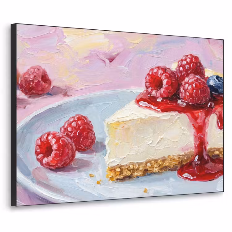 Art Frame - Eten - Cheesecake - Bessen - Abstract - Roze — 1