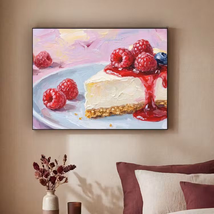 Art Frame - Eten - Cheesecake - Bessen - Abstract - Roze — 2