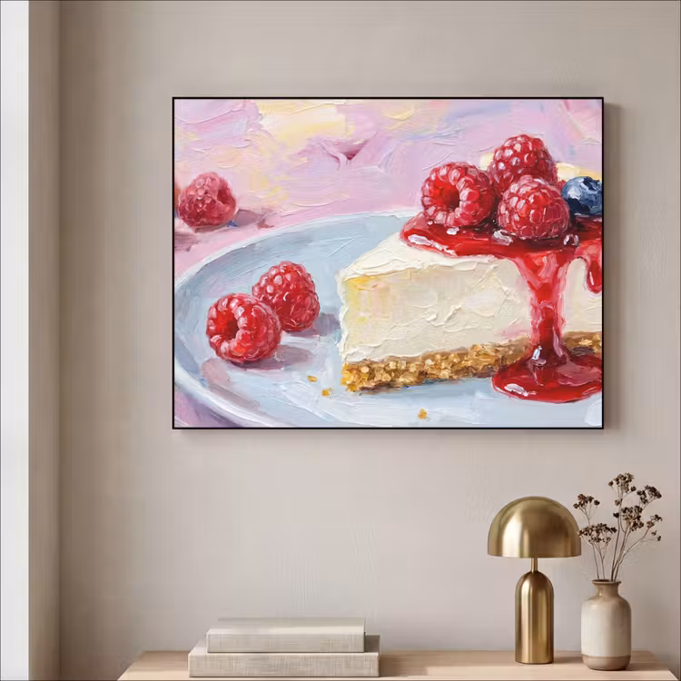 Art Frame - Eten - Cheesecake - Bessen - Abstract - Roze — 3