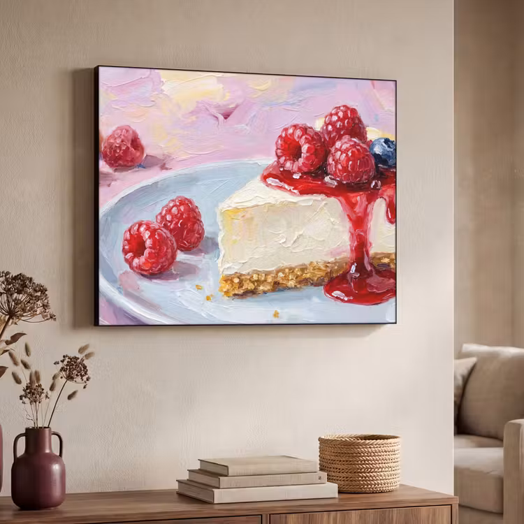 Art Frame - Eten - Cheesecake - Bessen - Abstract - Roze — 4