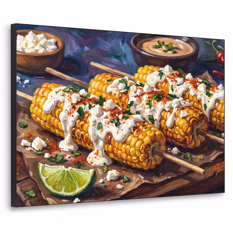 Art Frame - Eten - Maïs - Saus - Geschilderd - Geel — 1