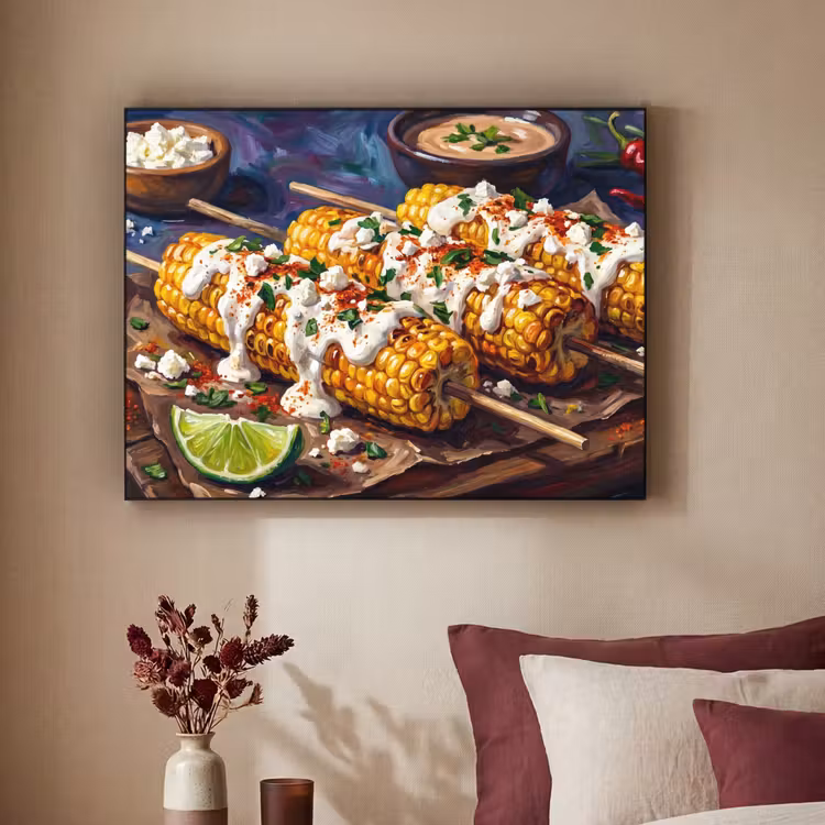 Art Frame - Eten - Maïs - Saus - Geschilderd - Geel — 2