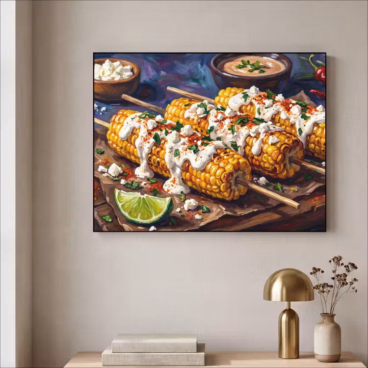 Art Frame - Eten - Maïs - Saus - Geschilderd - Geel — 3