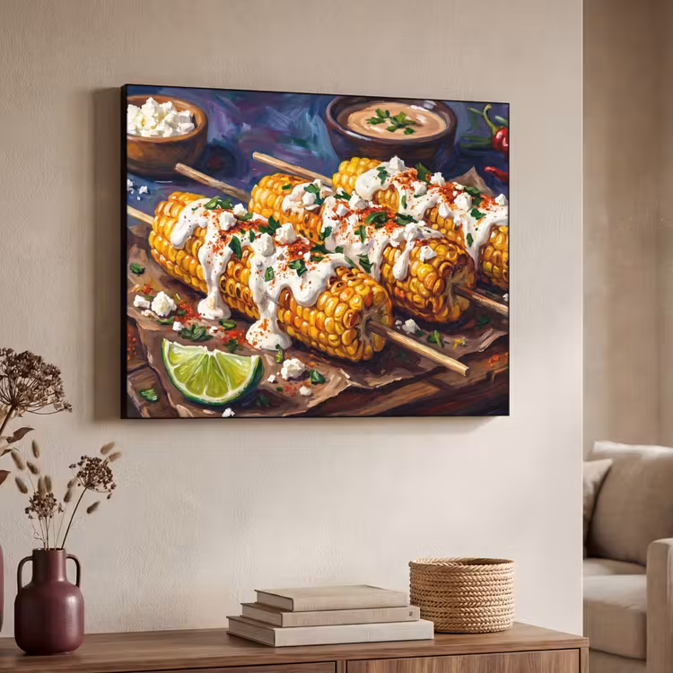 Art Frame - Eten - Maïs - Saus - Geschilderd - Geel — 4