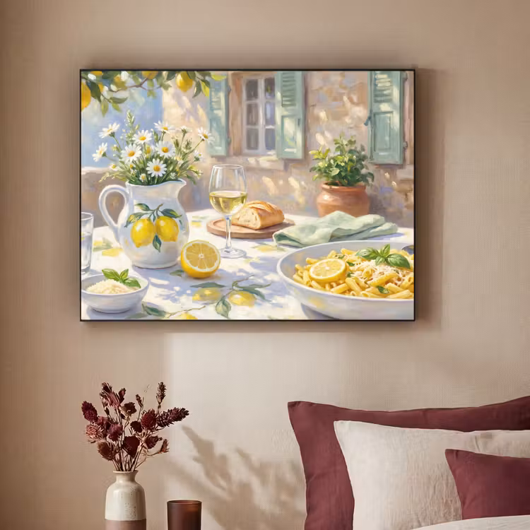 Art Frame - Eten - Terras - Zomer - Geschilderd - Geel — 2