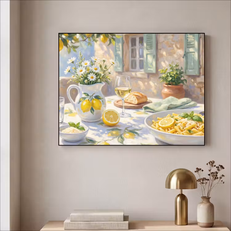 Art Frame - Eten - Terras - Zomer - Geschilderd - Geel — 3