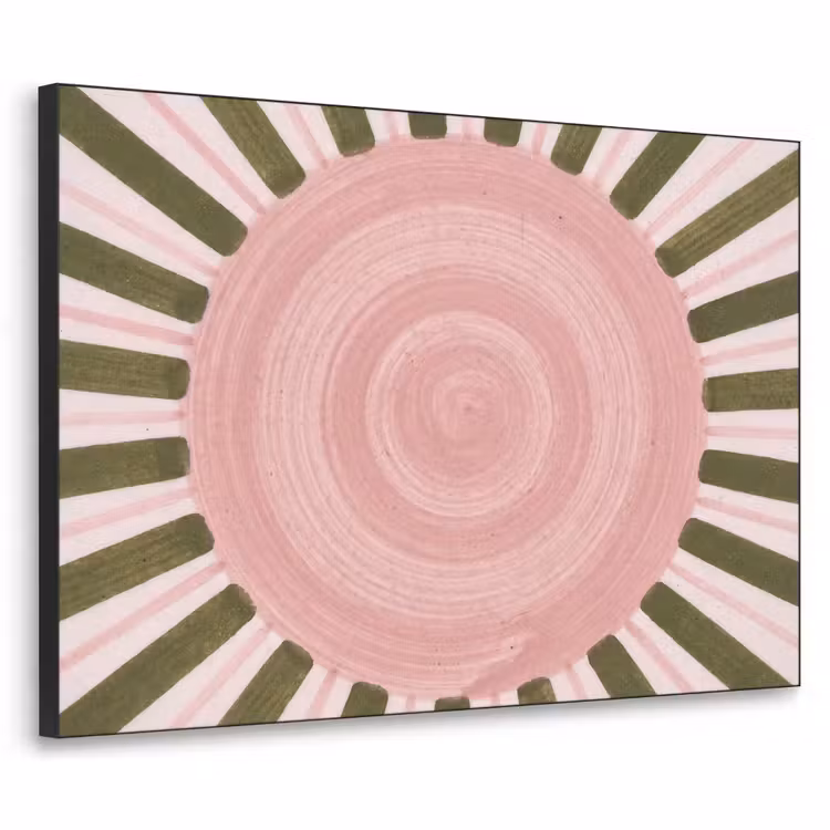 Art Frame - Patroon - Cirkel - Stralen - Abstract - Roze — 1