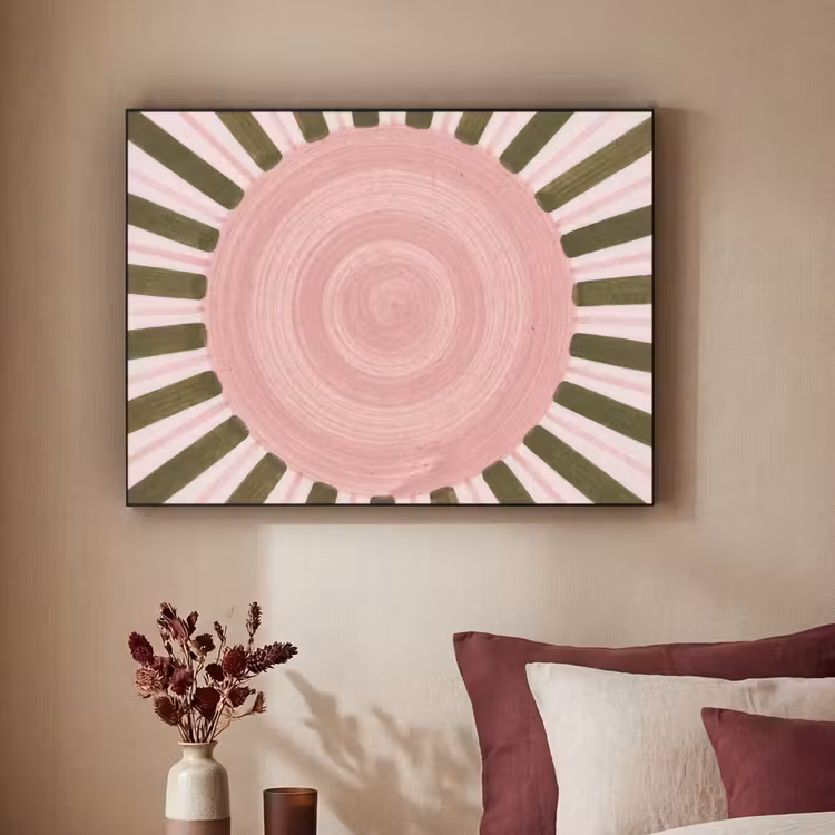 Art Frame - Patroon - Cirkel - Stralen - Abstract - Roze — 2