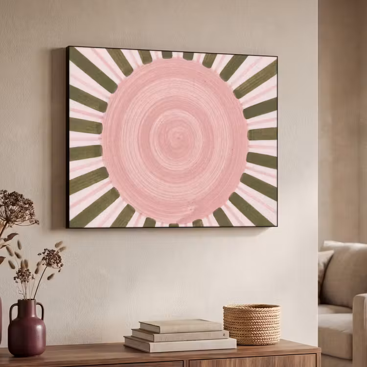 Art Frame - Patroon - Cirkel - Stralen - Abstract - Roze — 4