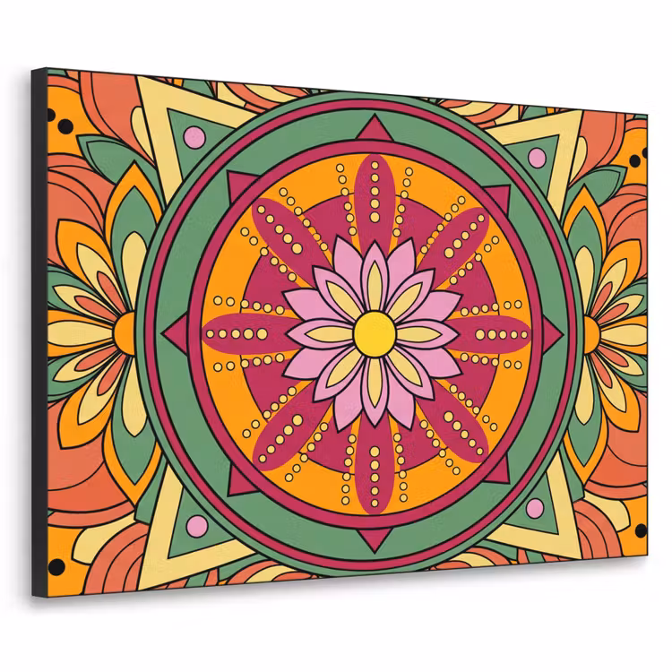 Art Frame - Mandala - Bloemen - Abstract - Kleurrijk — 1