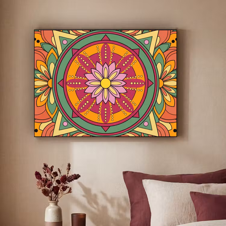 Art Frame - Mandala - Bloemen - Abstract - Kleurrijk — 2