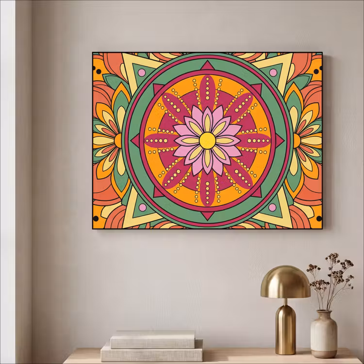 Art Frame - Mandala - Bloemen - Abstract - Kleurrijk — 3