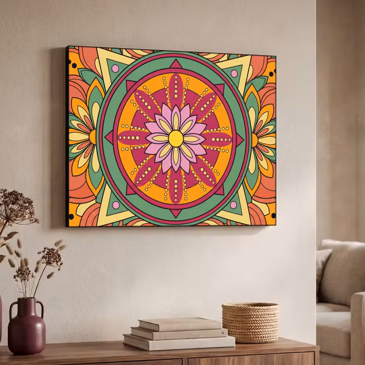Art Frame - Mandala - Bloemen - Abstract - Kleurrijk — 4