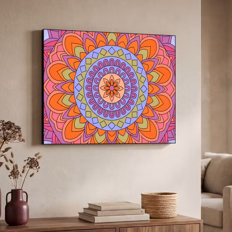 Art Frame - Mandala - Cirkel - Abstract - Kleurrijk - Patroon — 4