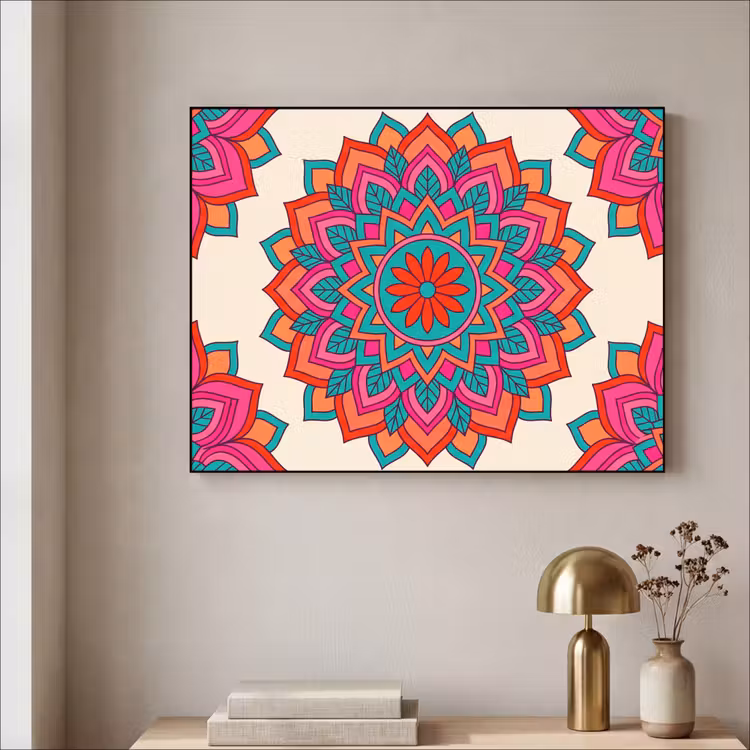 Art Frame - Mandala - Patroon - Abstract - Kleurrijk - Modern — 3