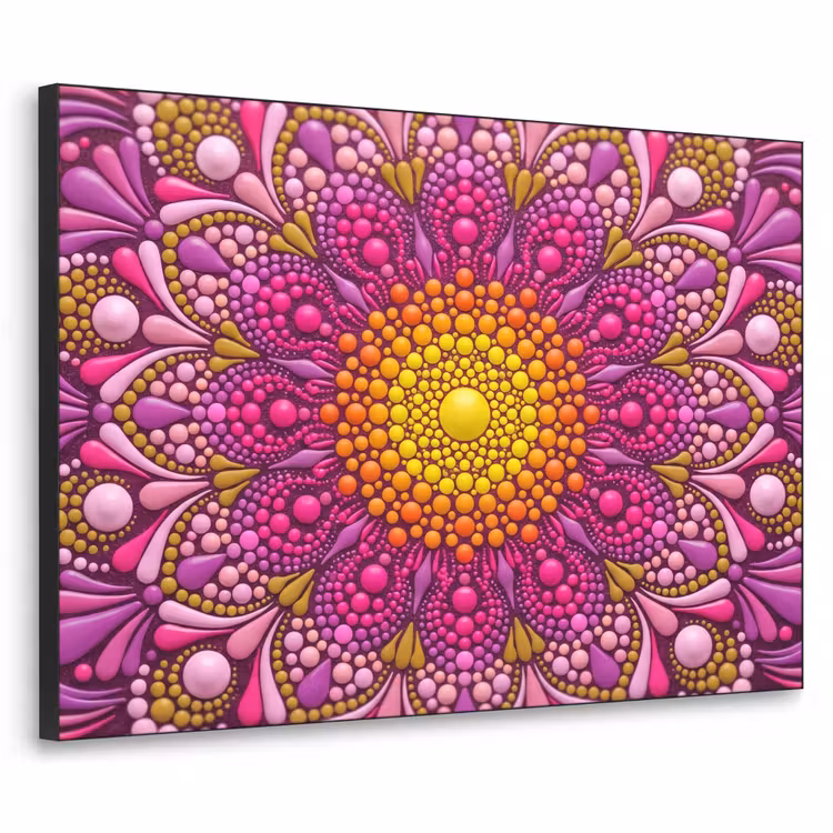 Art Frame - Patroon - Stippen - Abstract - Kleurrijk — 1