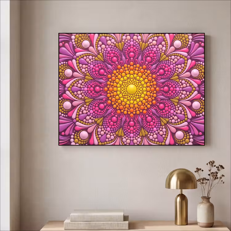 Art Frame - Patroon - Stippen - Abstract - Kleurrijk — 3