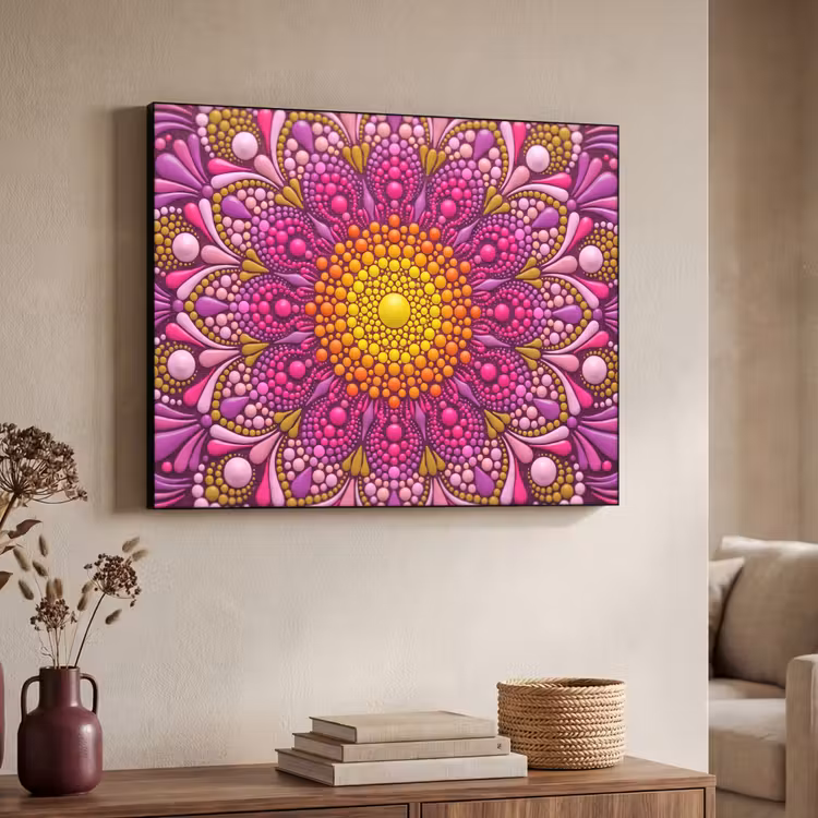 Art Frame - Patroon - Stippen - Abstract - Kleurrijk — 4