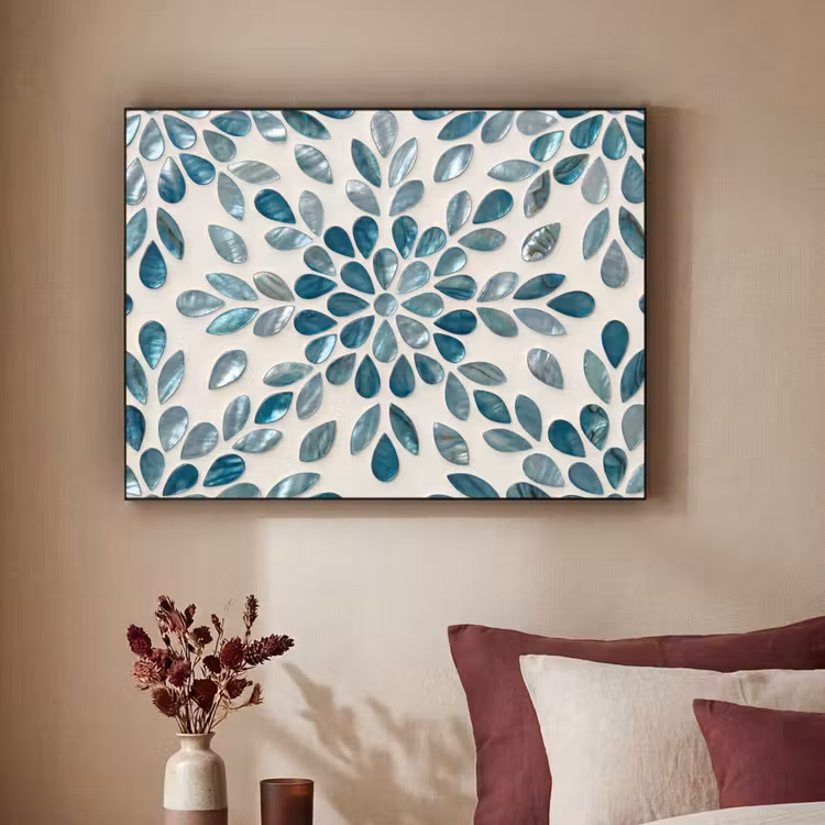 Art Frame - Patroon - Bladeren - Abstract - Modern - Turquoise — 2