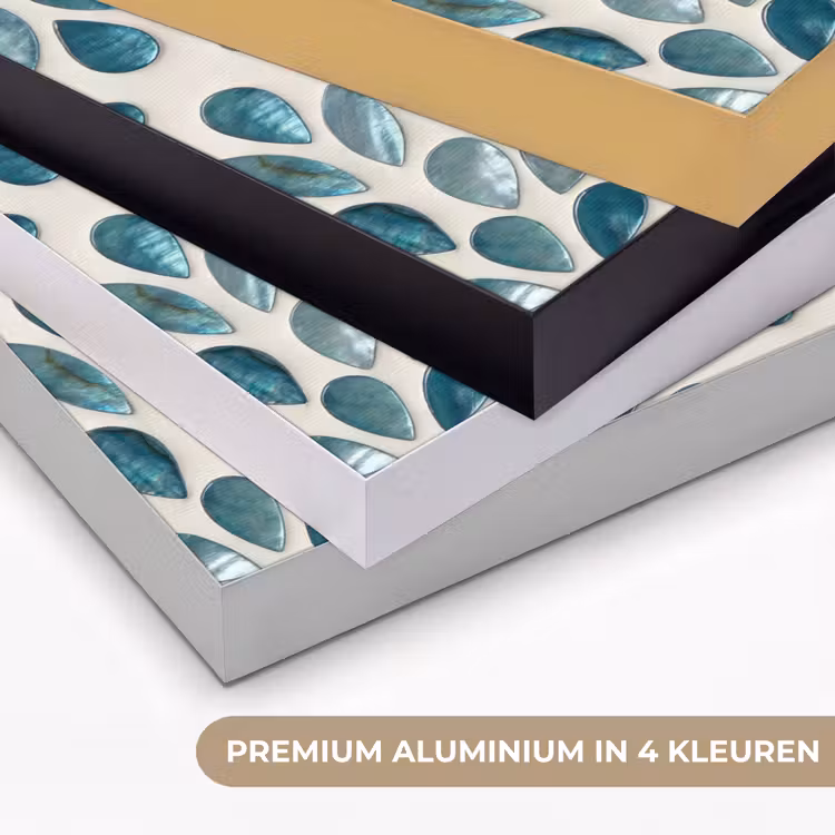 Art Frame - Patroon - Bladeren - Abstract - Modern - Turquoise — 5