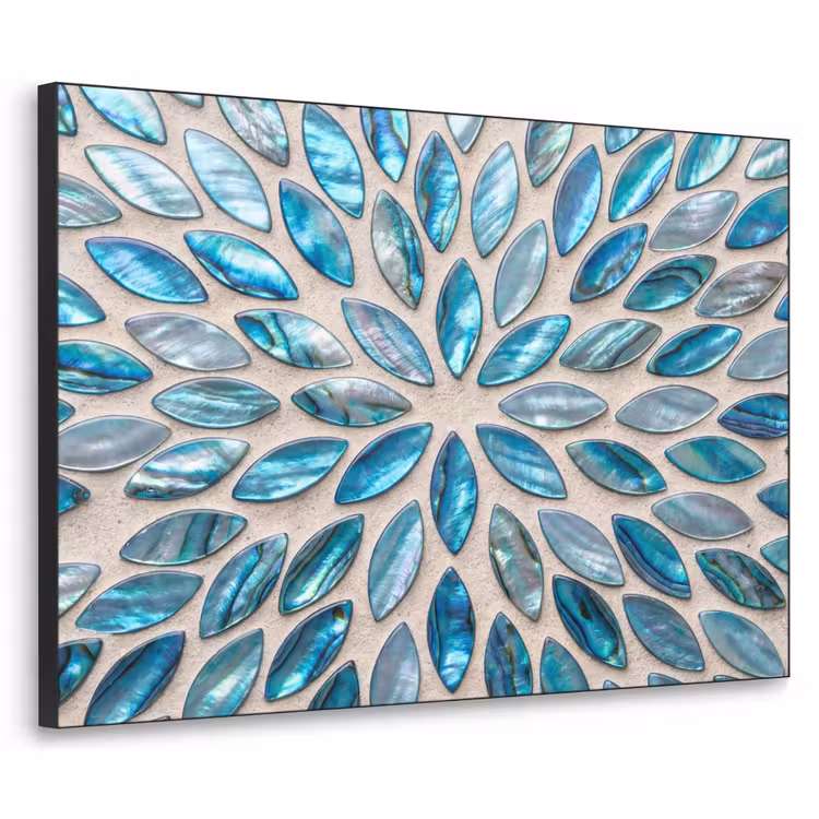 Art Frame - Patroon - Glans - Abstract - Blauw - Decoratie — 1