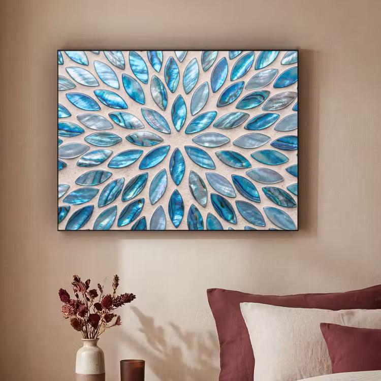 Art Frame - Patroon - Glans - Abstract - Blauw - Decoratie — 2