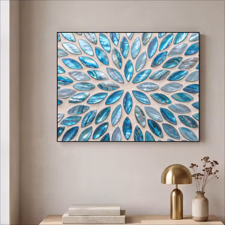 Art Frame - Patroon - Glans - Abstract - Blauw - Decoratie — 3